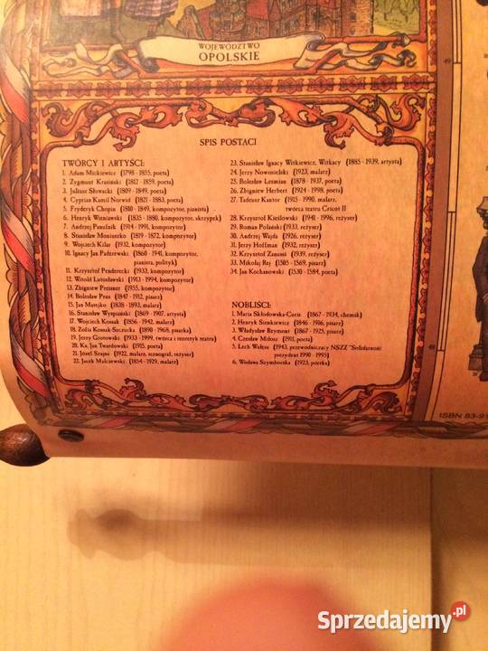 Ścienna ozdobna mapa Polski Pergamena NOWA Warszawa