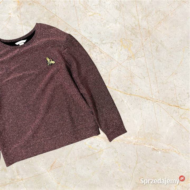 Bluza metaliczna różowofioletowa z naszywką Kielce