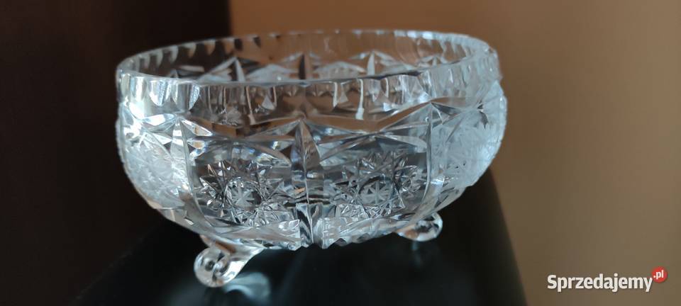 Kryształowa salaterka owocarka miska PRL vintage przezroczysty śląskie