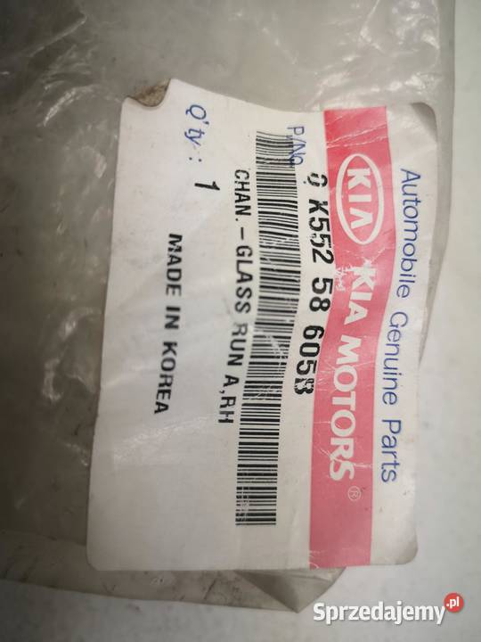 USZCZELKA SZYBY DRZWI PRAWY PRZÓD KIA CARNIVAL Uszczelki szyb