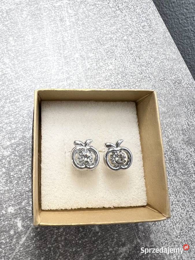 Kolczyki srebrne jabłka jabłko Jasło