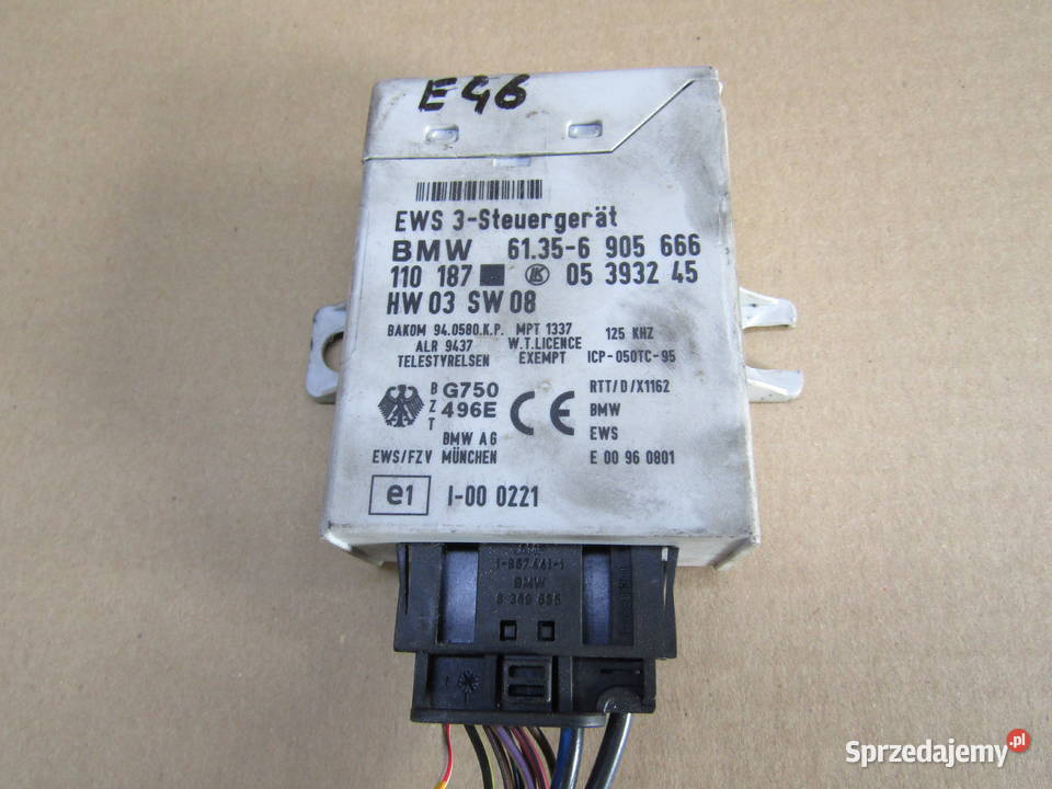 MODUŁ STEROWNI EWS BMW E46 20D 6905666 Rok produkcji 2004 Mysłaków