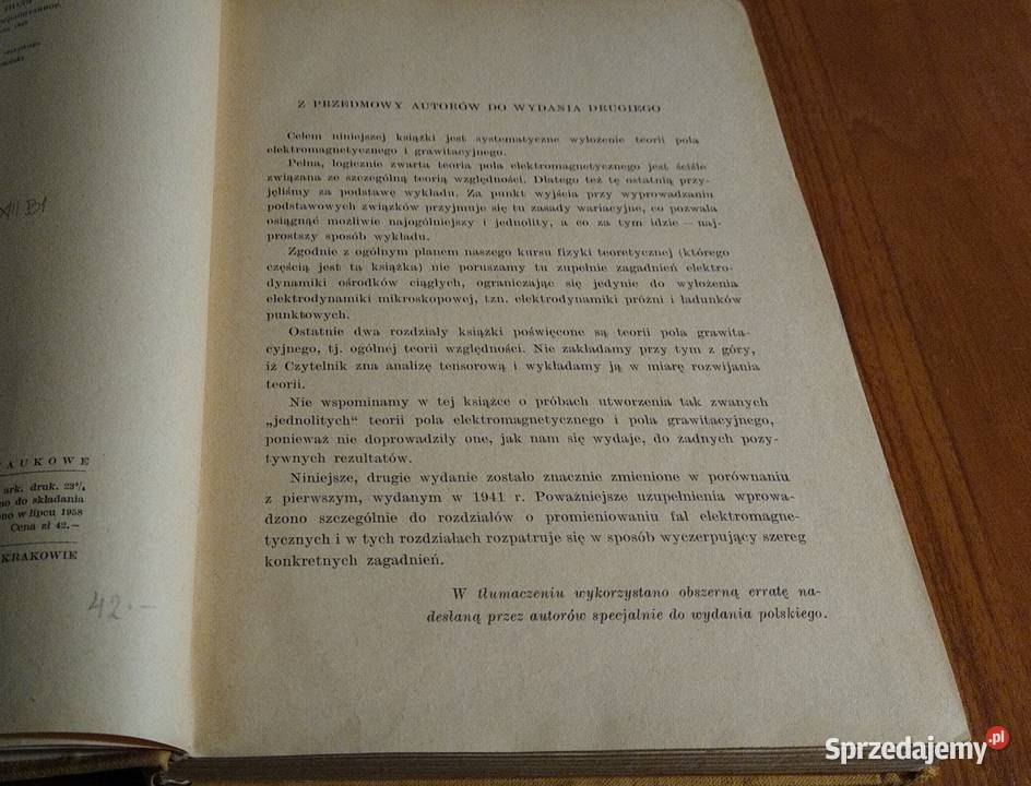 Teoria pola L Landau i E Lifszic fIZYKA Gdańsk sprzedam