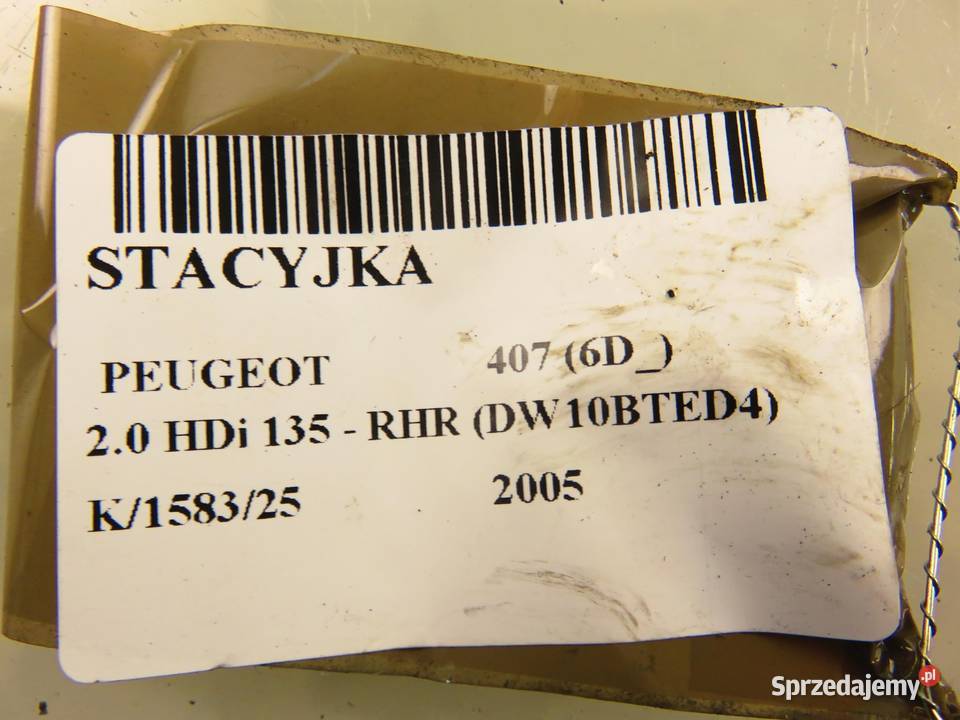 STACYJKA PEUGEOT 407 6D 9648445180 osobowe