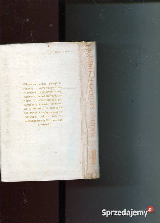 Liryki Juliusz Słowacki sprzedam