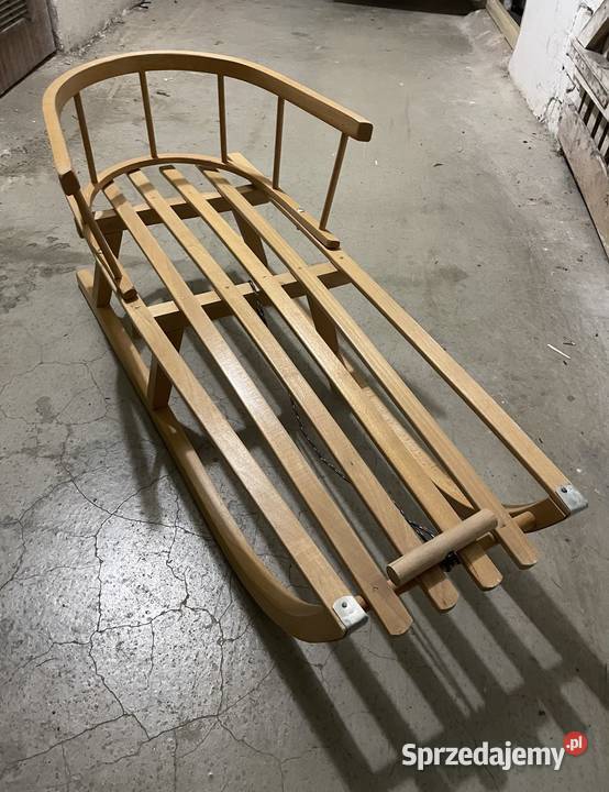 Sanki drewniane z oparciem dziecka klasyczne Toruń