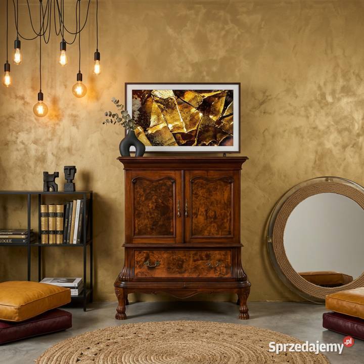DREWNIANA KOMODA RTV ORZECH styl barokowy FRONTY 129cm Kalisz