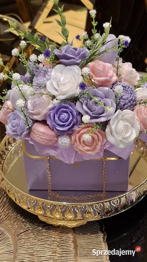 Piekny bukiet z mydła glicerynowego na prezent Warszawa