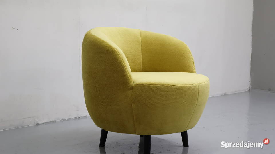 TEA WYGODNY FOTEL kolor cytrynowy obły kształt Poznań