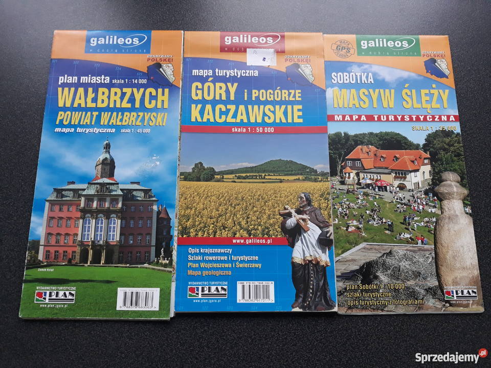 mapy wycieczki Wałbrzych Góry Kaczawski Sobótka Gdańsk