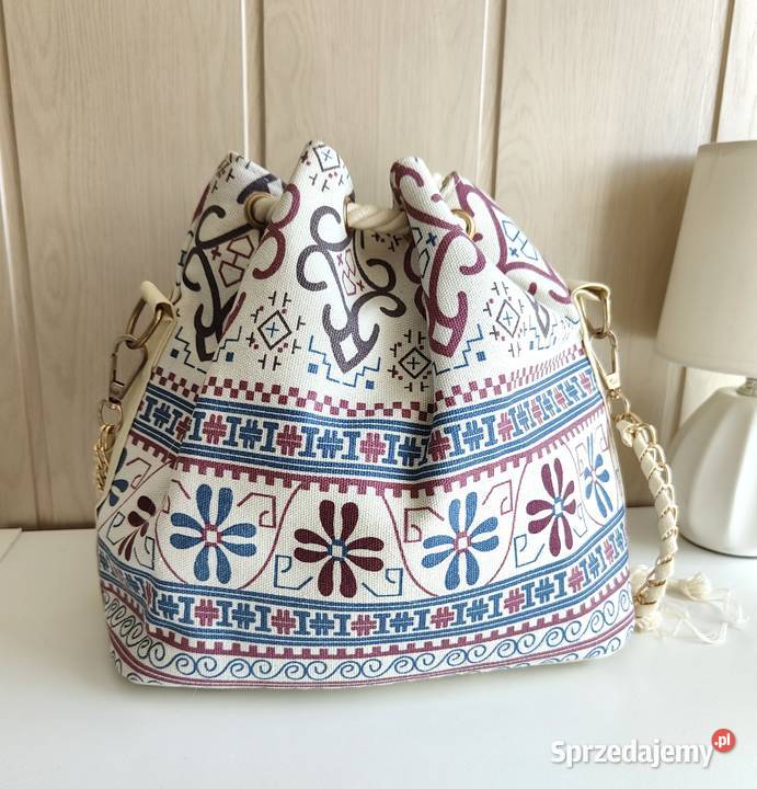 Mała torebka worek na lato wzór boho bohemian Na ramię  zachodniopomorskie Szczecin