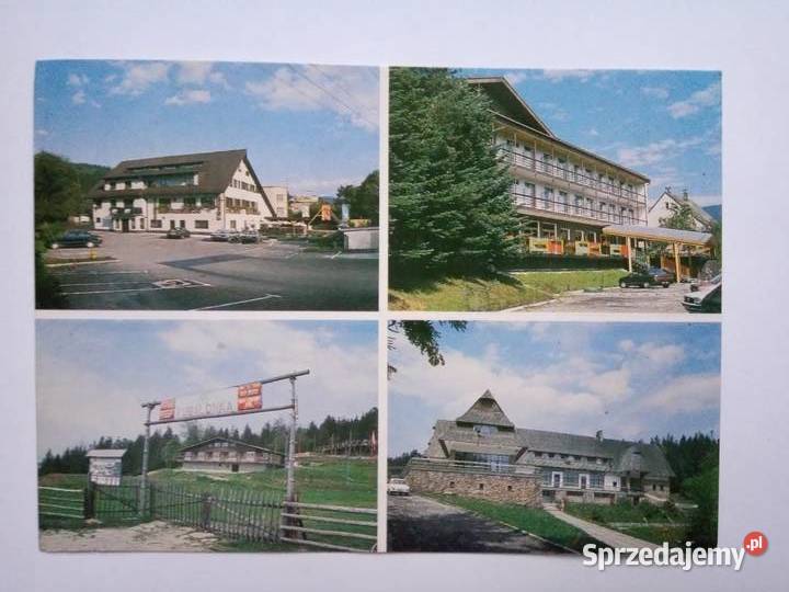 Pocztówka z Wisły 1994r Znaczek z olimpiady w Dąbrowa Górnicza