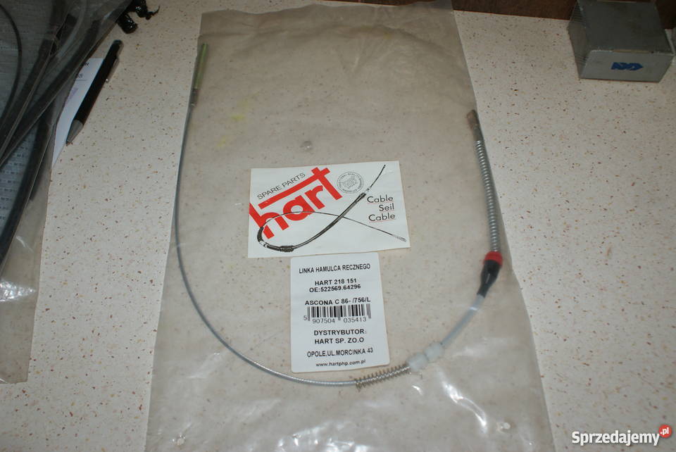 Linka hamulca ręcznego lewa wymiar 756 OPEL Białobrzegi
