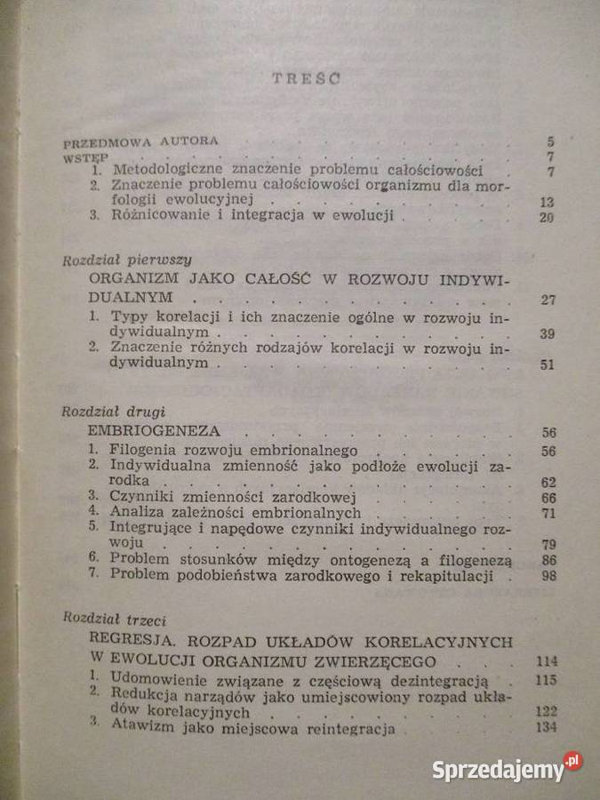 Organizm jako całość Schmalhausen biologia Łódź