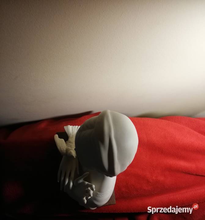 Bolesław Jarosław Cybis Rzeżba popiersie Madonna Porcelana i szkło