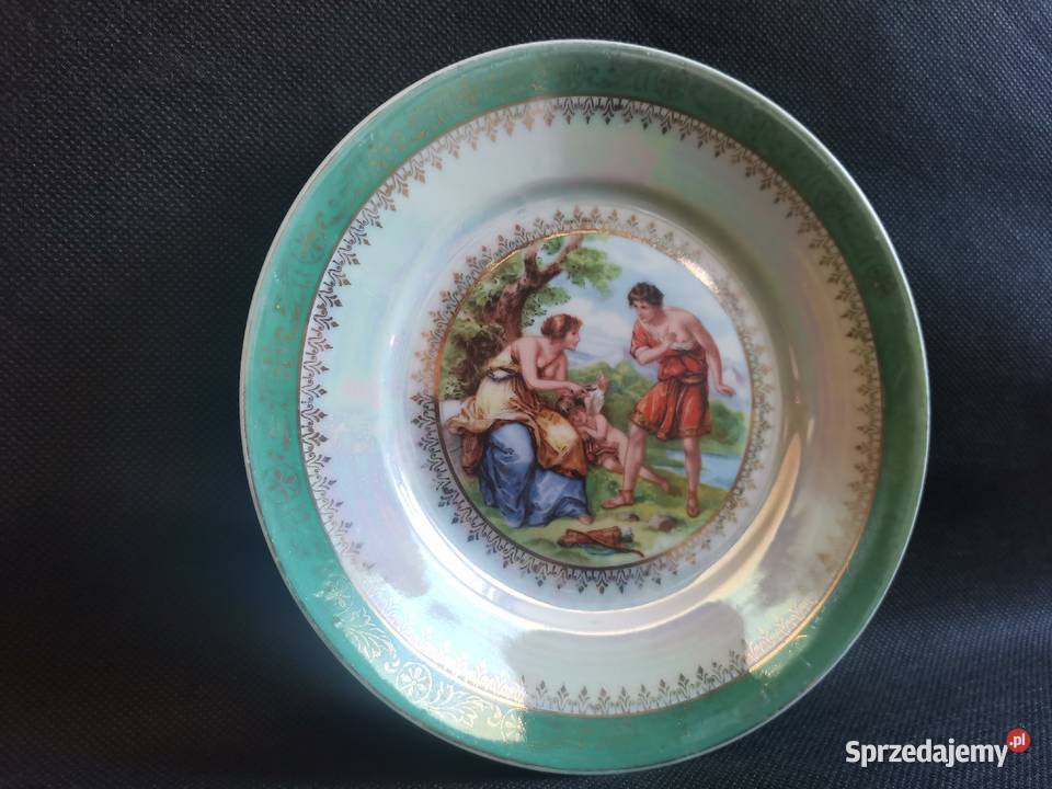 Stary przedwojenny talerzyk porcelana Ćmielów Siemianowice Śląskie