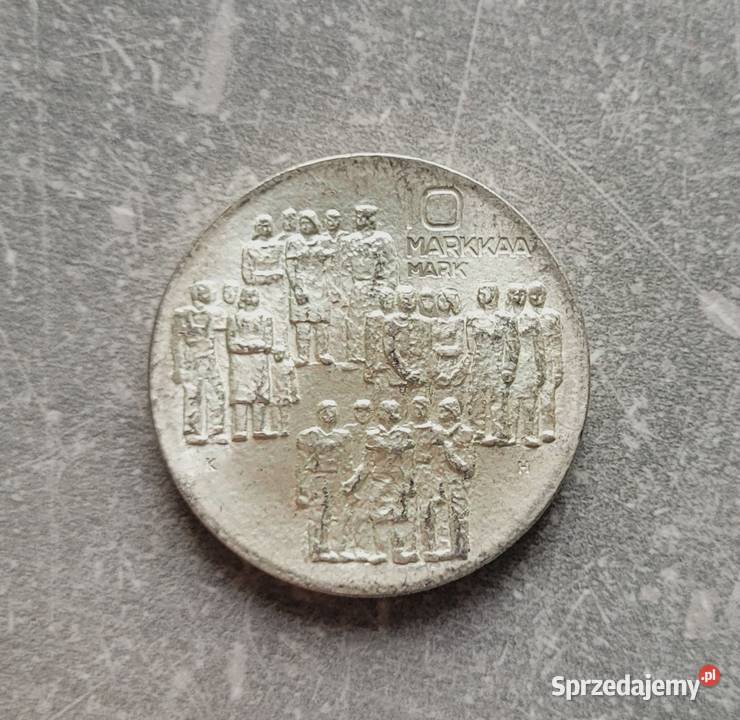 J31 FINLANDIA srebro 10 Marek 1977 r łódzkie Wola Kruszyńska