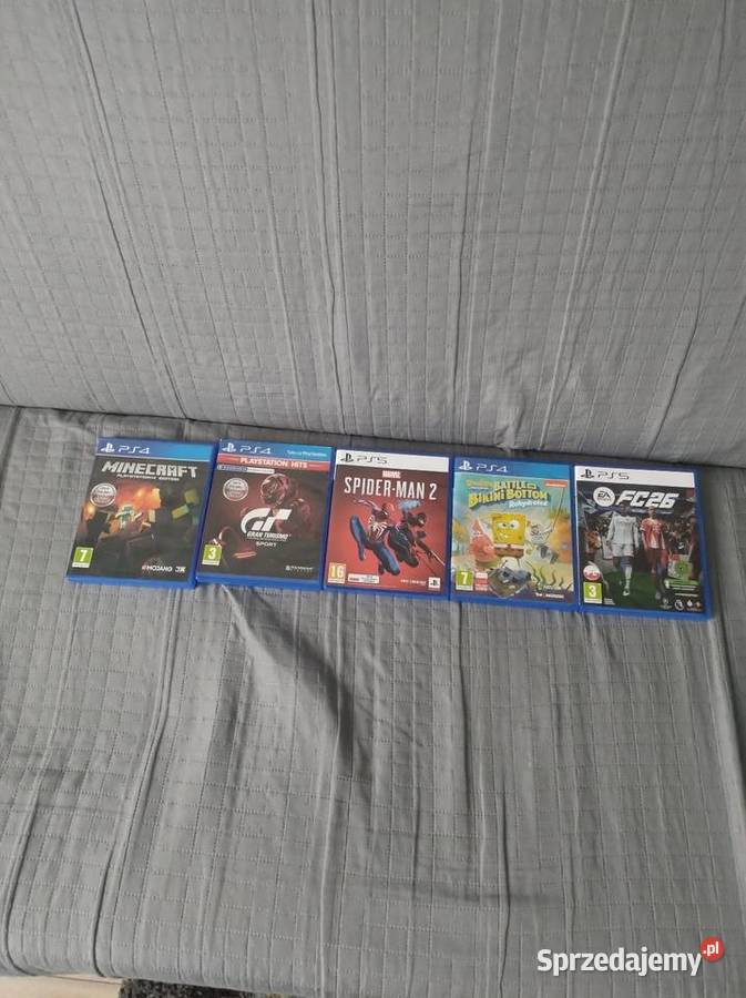 5 z napędem nieuzywane pad dużo gier sprzedam