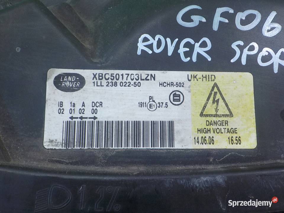 RANGE ROVER SPORT I 27 TDV6 06r 5D XENON lampa mazowieckie