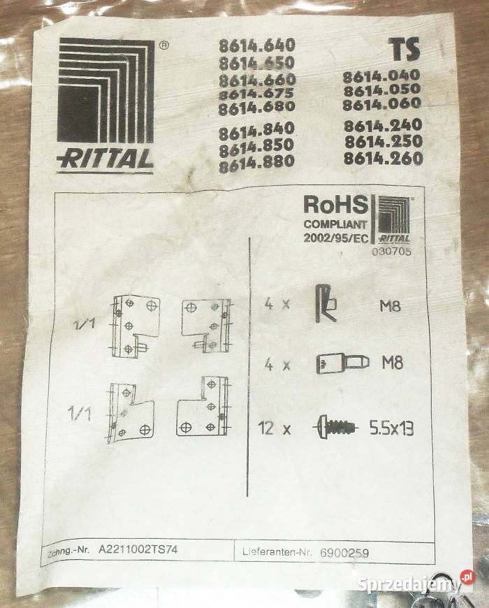 Zestaw pakiet mocujący do płyt montażowych Produkcja Gliwice