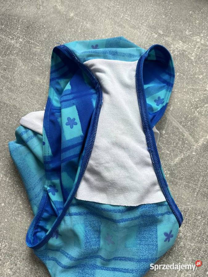 Strój kąpielowy jednoczęściowy kwiatki kratka
