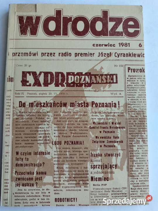 W drodze czerwiec 1981r i Poglądy Myśl 34 1985r Gdynia sprzedam