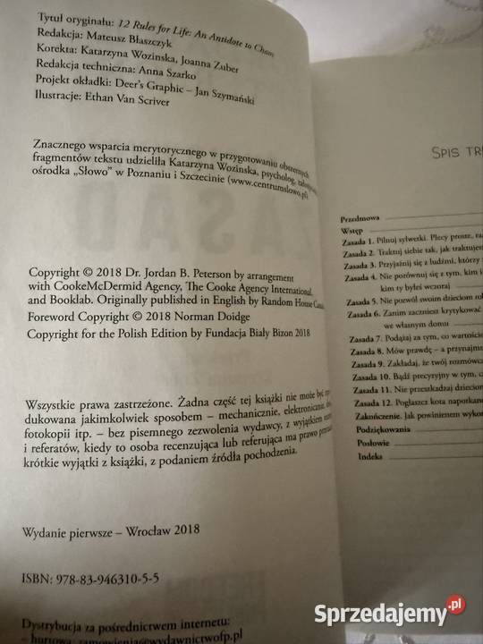 Książka Jordan B Peterson 12 Życiowych Zasad Czerwionka-Leszczyny