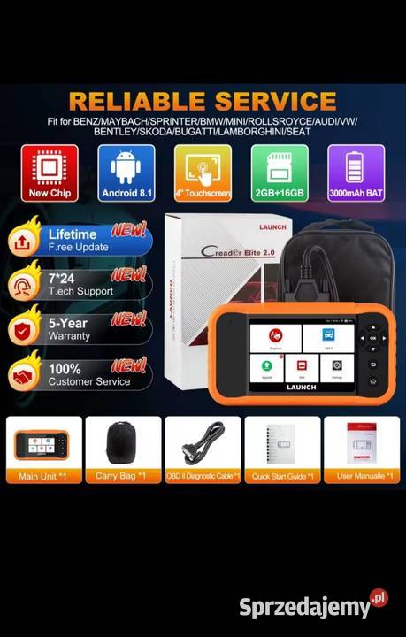 Launch x431 Elite bba Interfejsy diagnostyczne