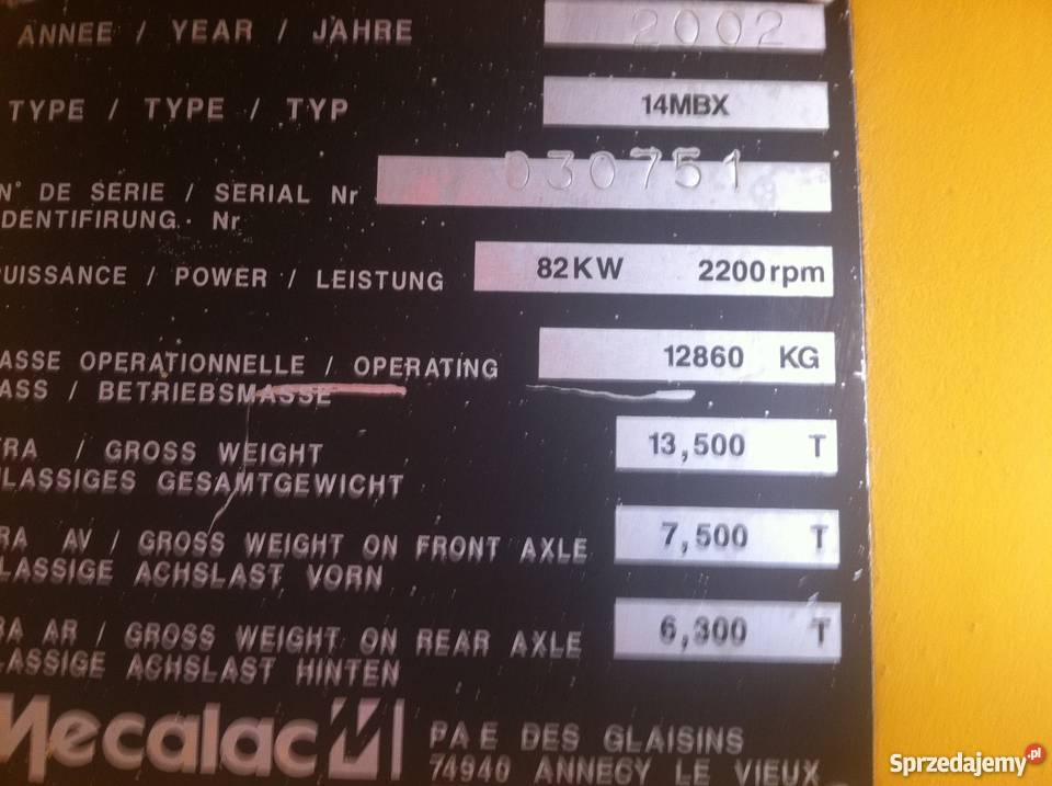 Mecalac 14MBX Koparko ładowarki mazowieckie