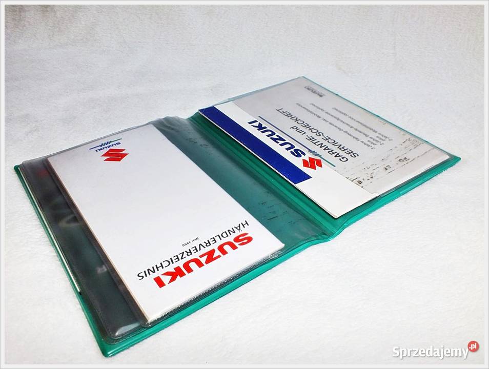 SUZUKI Futerał Książka serwisowa Dokumenty Kultura i Rozrywka Żary
