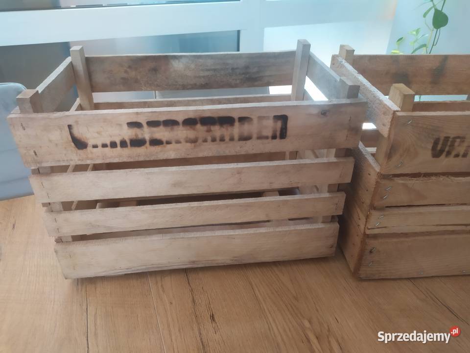 Skrzynki sosna buk pojemniki solidne dekoracje pomorskie Tczew