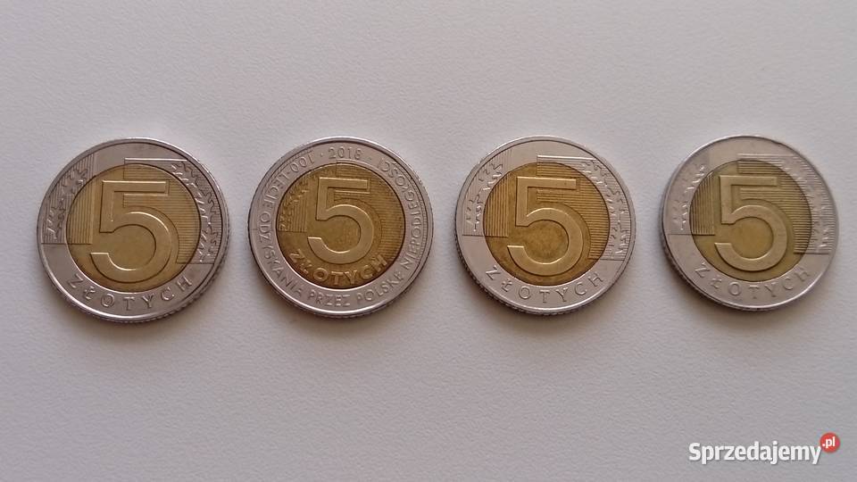 Zestaw monet 5 2021 2018 2016 1996 r