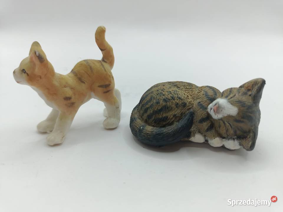 Dwa mini malutkie milusie kotki figurka bibelot Zamość