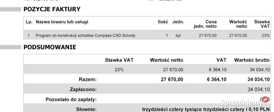 Program do projektowania schodów Compass CAD10 Pozostałe Polanów