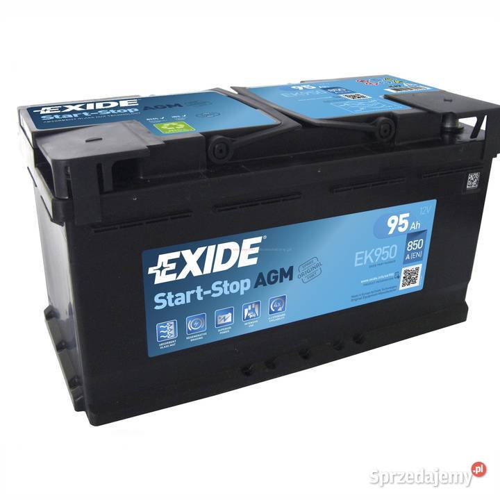 Akumulator EXIDE AGM STARTSTOP EK950 95Ah 850A kujawsko-pomorskie Toruń