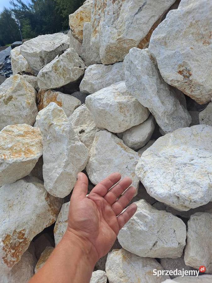 Kamień ogrodowy, biały głaz, białe głazy, 50-500 mm