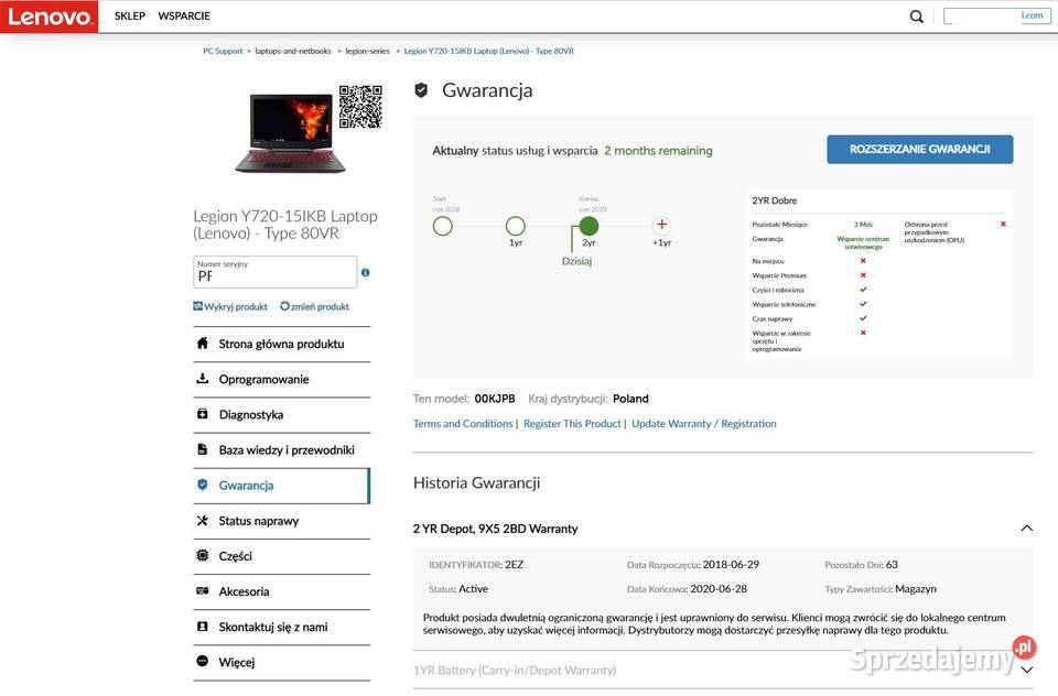 Laptop Lenovo Legion Intel Core i5 Y720 GTX 1060 Poznań