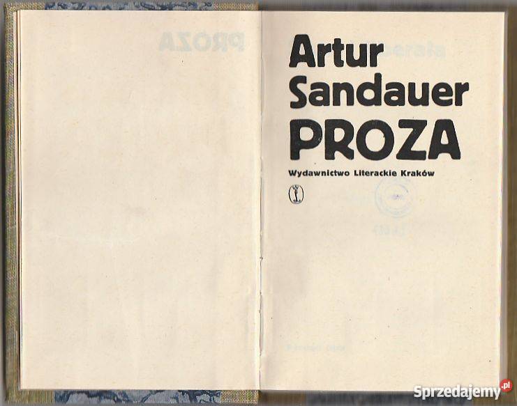 7419 PROZA ARTUR SANDAUER sprzedam