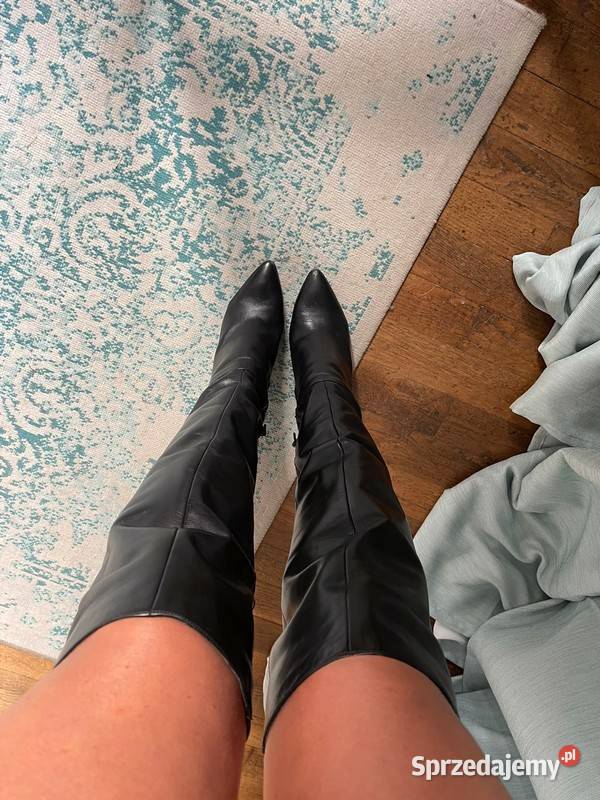 Francuskie MUSZKIETERKI kozaki kolano MAJE 40 skóra Białystok