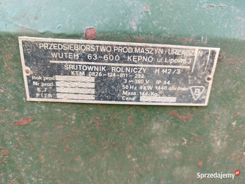 Sprzedam śrutownik Serwis sprzedam