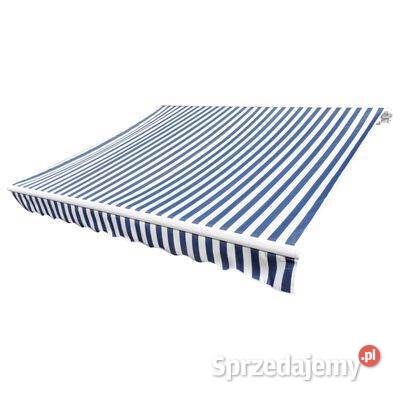 vidaXL Tkanina do markizy niebieskobiała 3 x 25 Warszawa