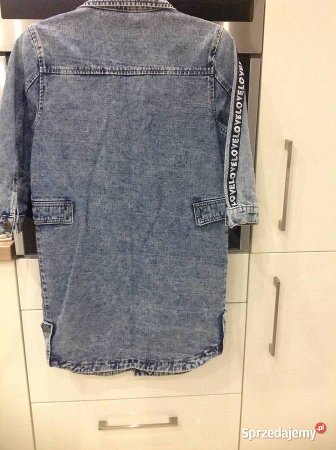 Katana Sukienka Kurtka Jeans Damska LOVE S Nowa niebieski Nowa Sól