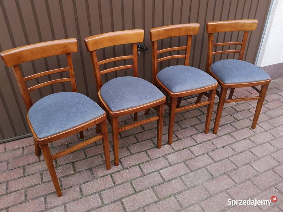 Krzesła PRL Vintage Komplet 4 Sztuki Renowacji Swarzędz
