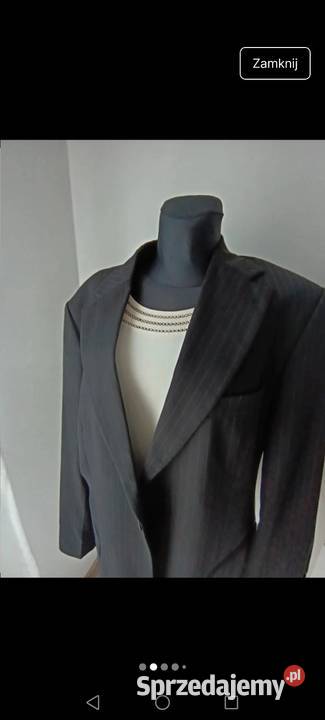 Marynarka czarna tenisowy prążek oversize podkarpackie Krosno