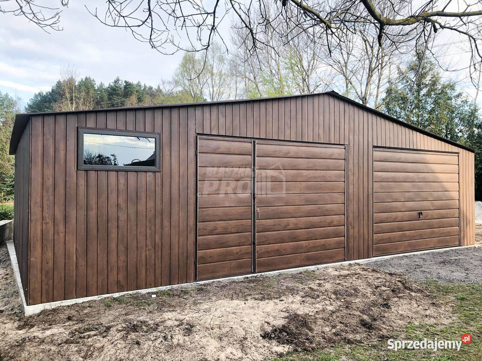 Garaz blaszany 9x6 2x Brama Drzwi okno sprzedam