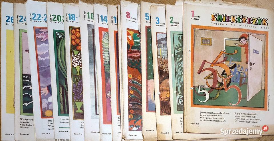Świerszczyk gazeta dzieci z okresu PRL 1980 18 Pozostałe wielkopolskie Kościan sprzedam