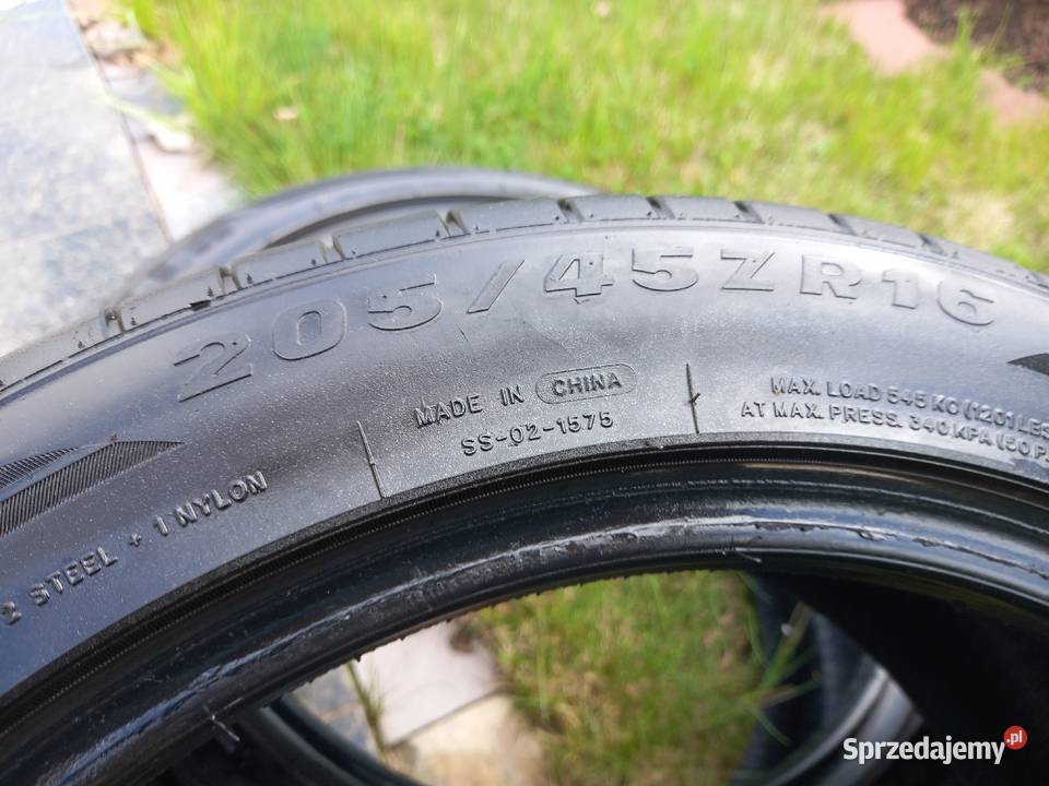 Sprzedam opony letnie 20545 ZR1687W mazowieckie Warszawa