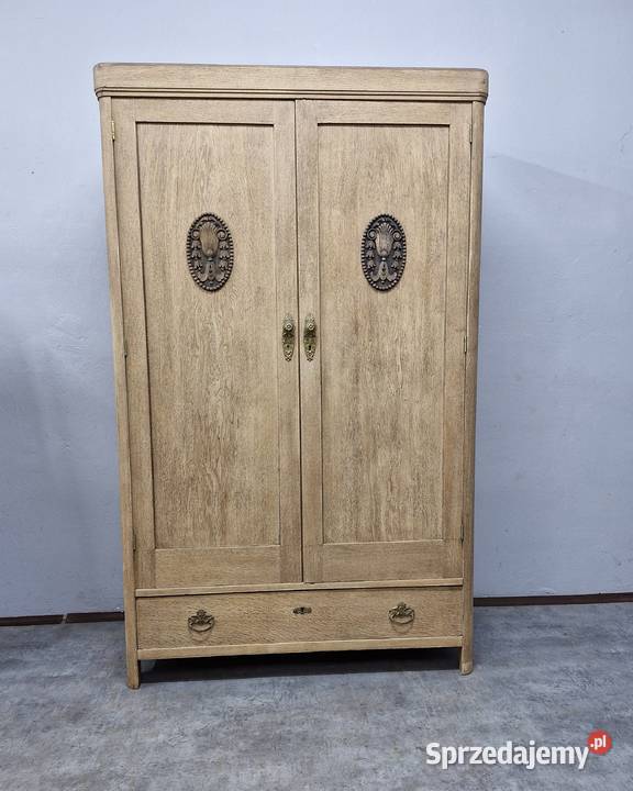 Dębowa Szafa Secesyjna AntykiMarki mazowieckie Marki