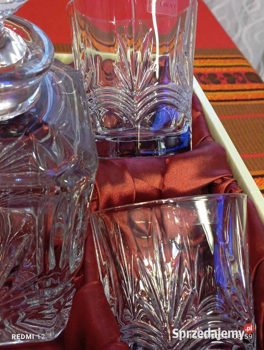 Kryształowy zestaw do whisky Galway karafka z 4 Warszawa