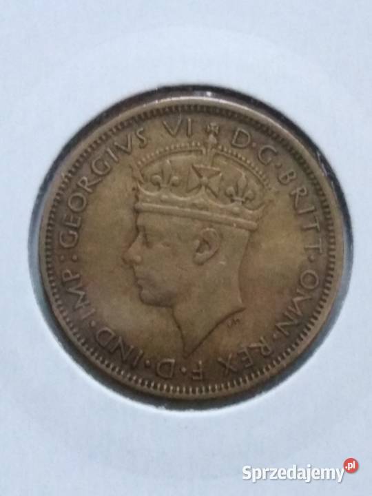 Moneta 1 szyling Brytyjska Afryka Zachodnia 1947 Żary sprzedam